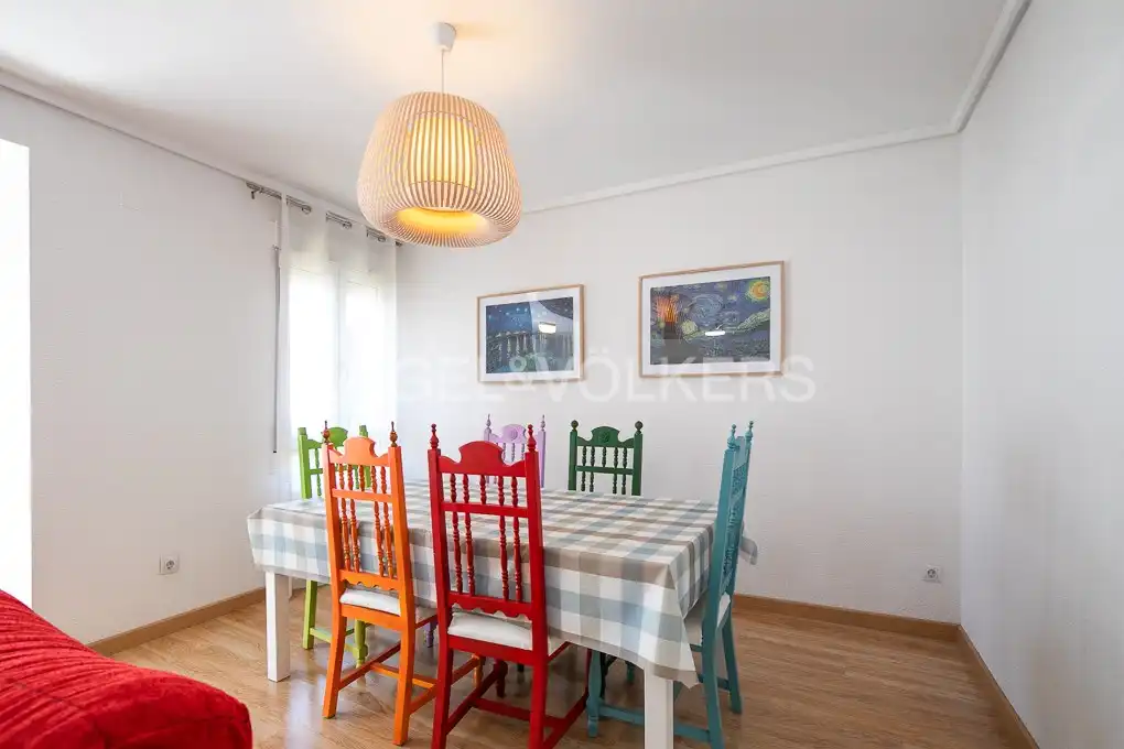 Dining room of Flat for rent in Valencia  with Heating, Parquet flooring and Terrace