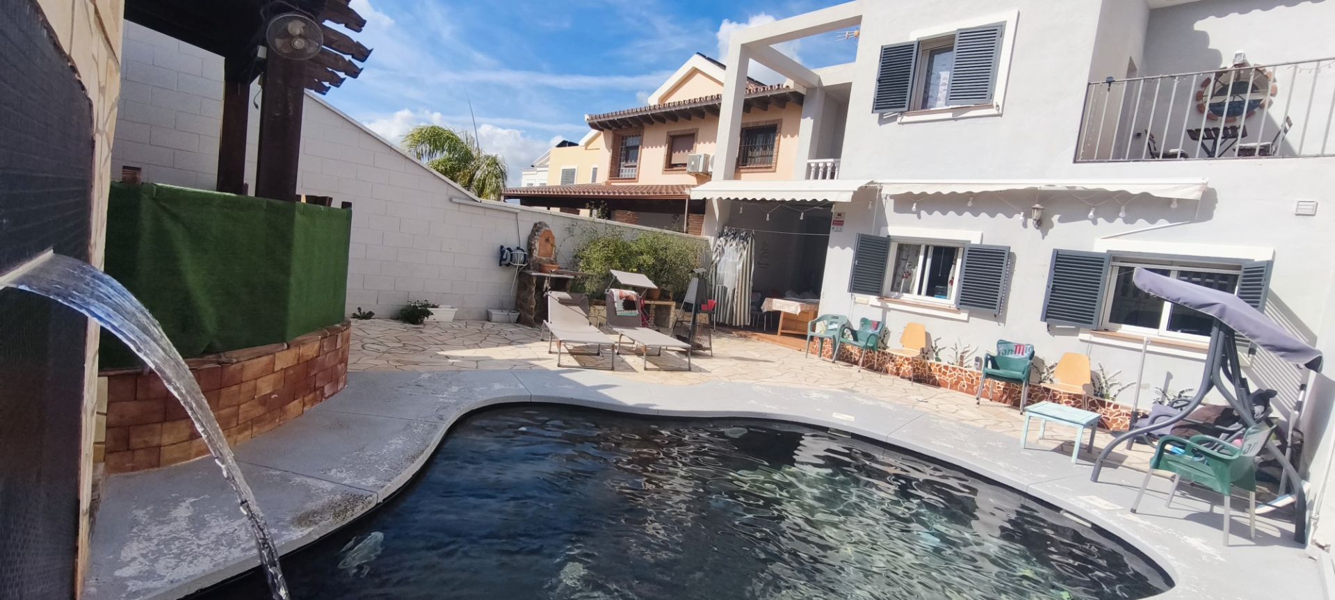 Piscina de Casa adosada en venda en Málaga Capital amb Aire condicionat, Jardí privat i Terrassa