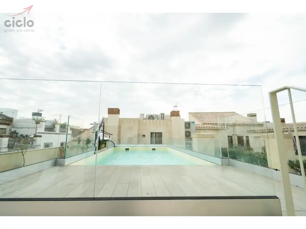 Piscina de Piso de alquiler en Sevilla con Terraza, Piscina y Amueblado