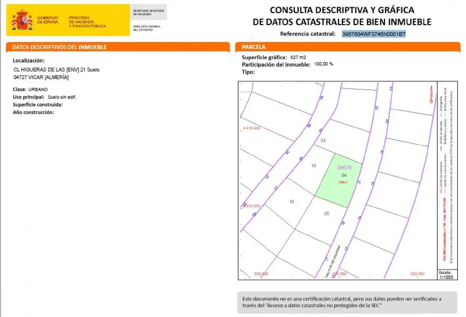 Residential land for sale in HIGUERAS DE LAS (ENV) 21, imagen 6