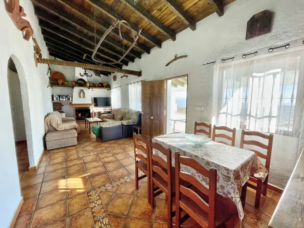 Living room of Country homes for sale in Almáchar  with Private garden, Swimming Pool and Furnished