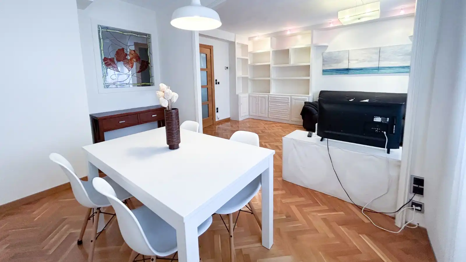Sala de estar de Piso de alquiler en Zaragoza con Calefacción, Parquet y Amueblado