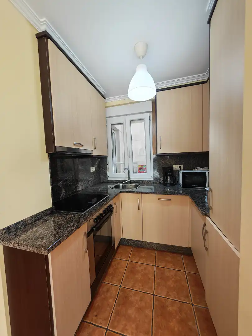 Kitchen of Flat for rent in Fisterra  with Storage room, Furnished and Oven