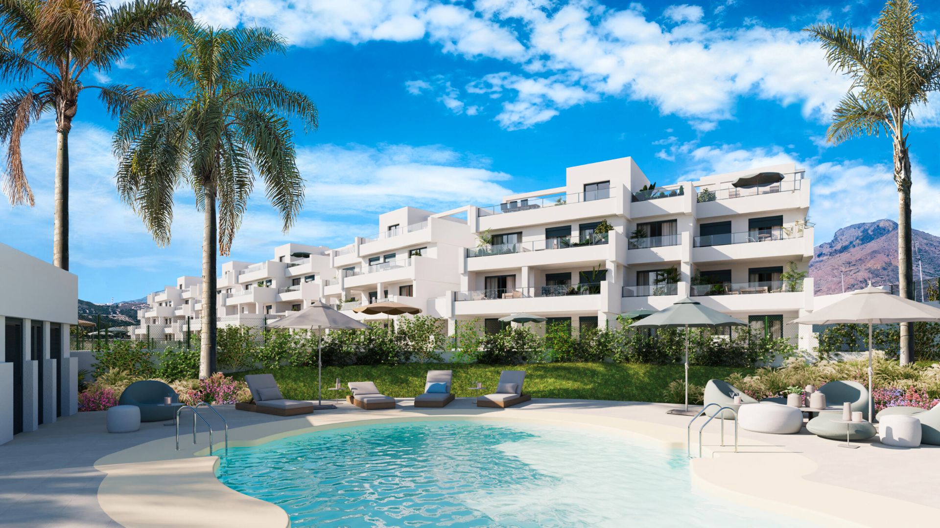 Exterior view of Apartment for sale in Estepona  with Air Conditioner, Heating and Private garden