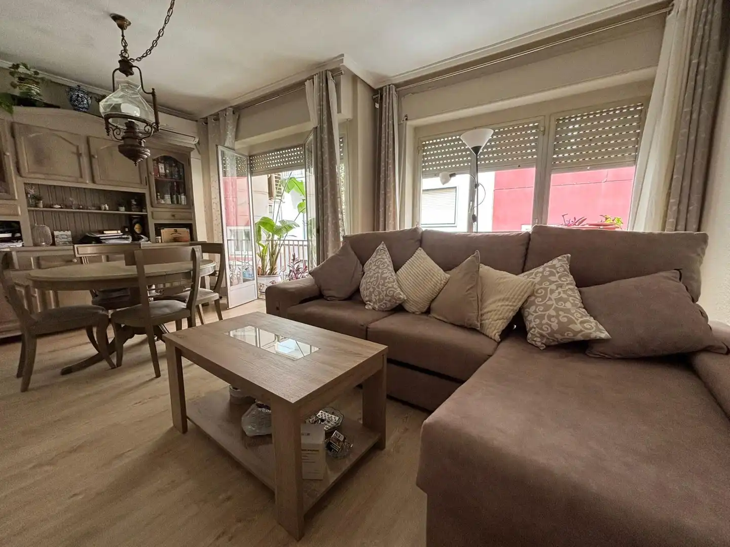 Living room of Flat for sale in Elche / Elx  with Air Conditioner, Parquet flooring and Terrace