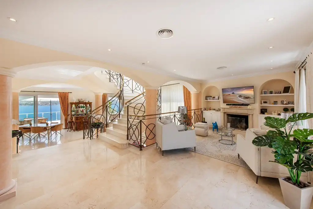 Living room of Houses for sale in Calvià  with Air Conditioner, Private garden and Terrace