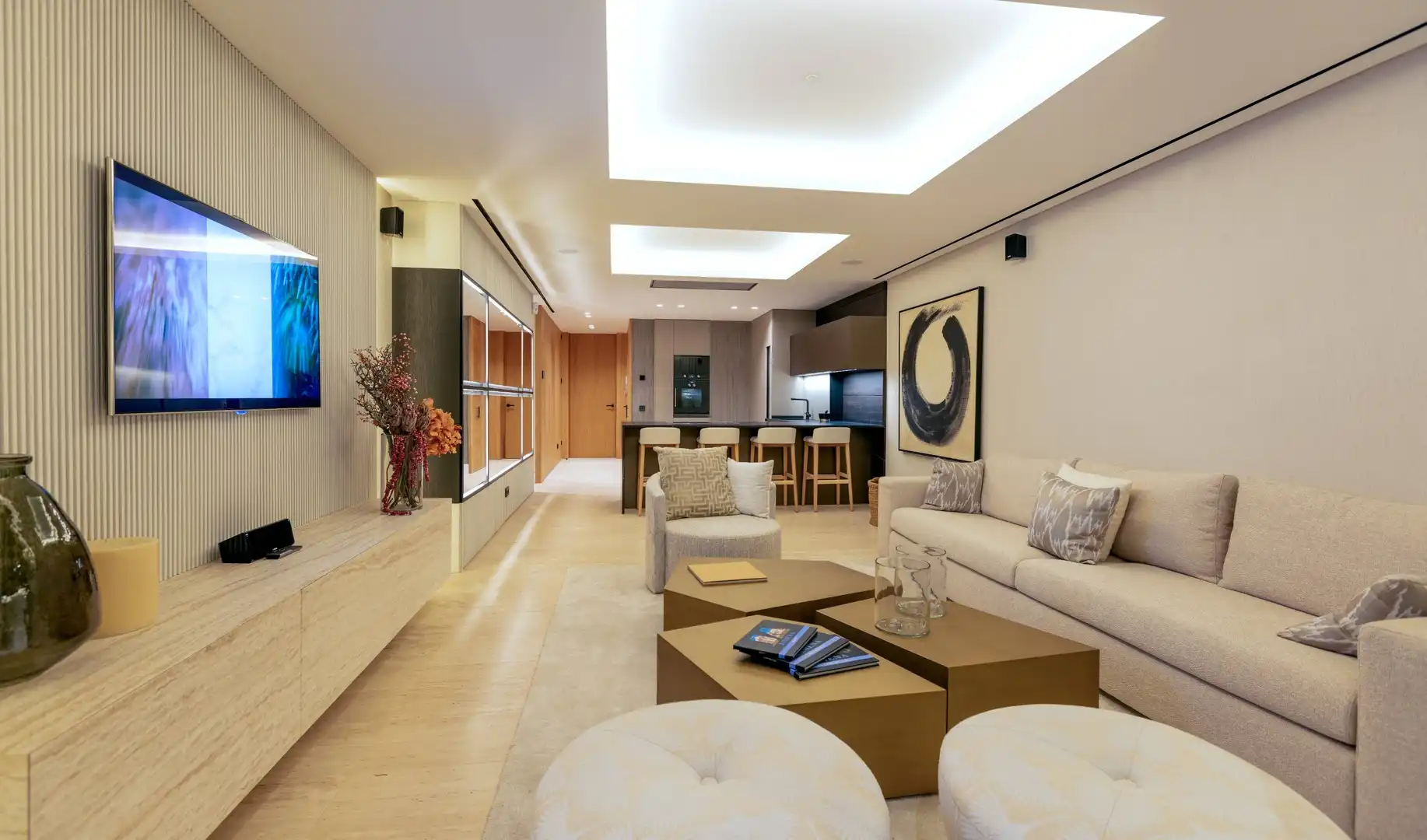 Sala d'estar de Apartament en venda en Estepona amb Aire condicionat, Calefacció i Terrassa