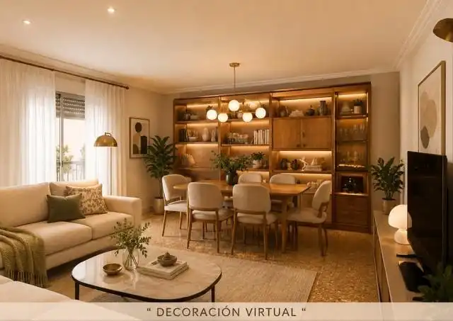 Sala de estar de Piso en venta en Valencia con Aire acondicionado, Jardín privado y Balcón