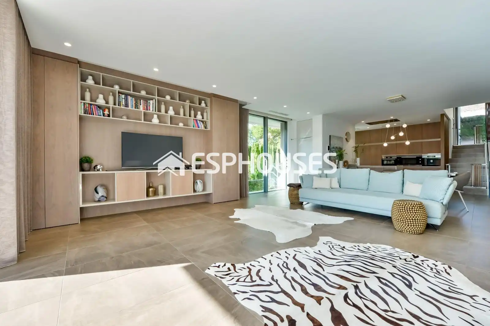 Sala de estar de Casa o chalet en venta en Finestrat con Aire acondicionado, Calefacción y Piscina