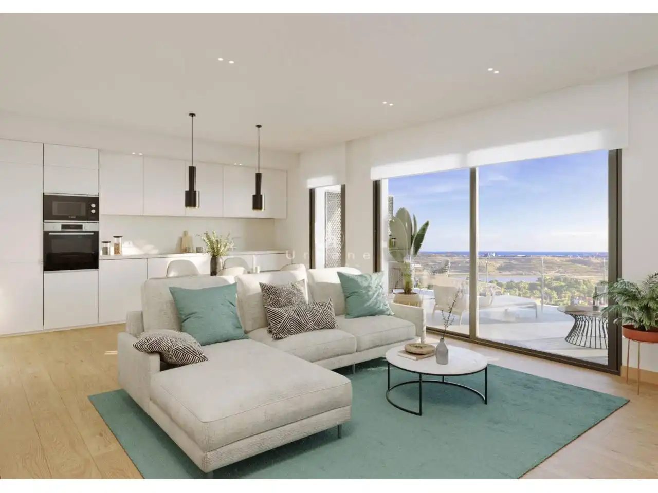 Living room of Attic for sale in Mutxamel  with Air Conditioner, Parquet flooring and Terrace