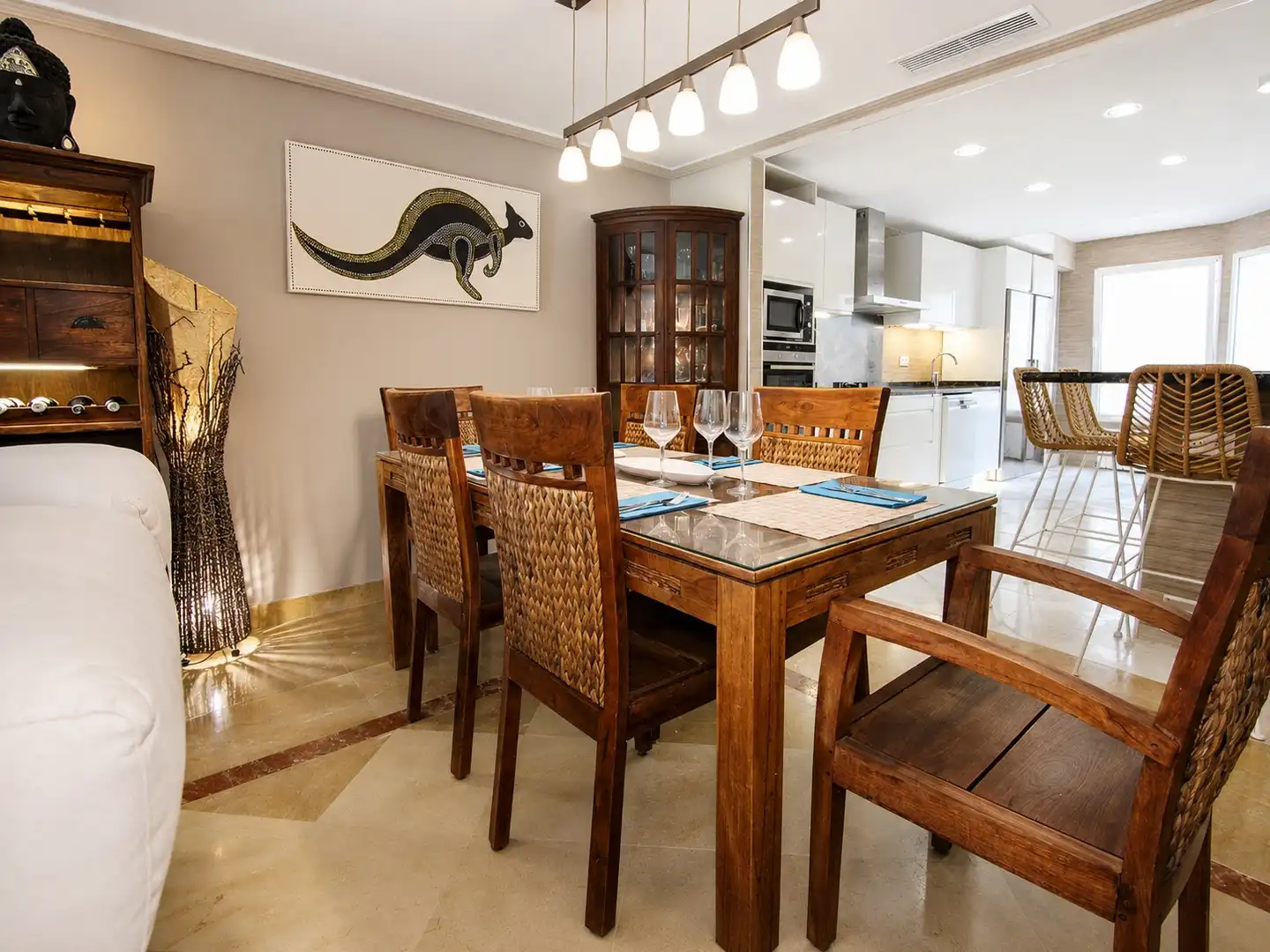 Dining room of Houses for rent in Marbella  with Air Conditioner, Heating and Private garden