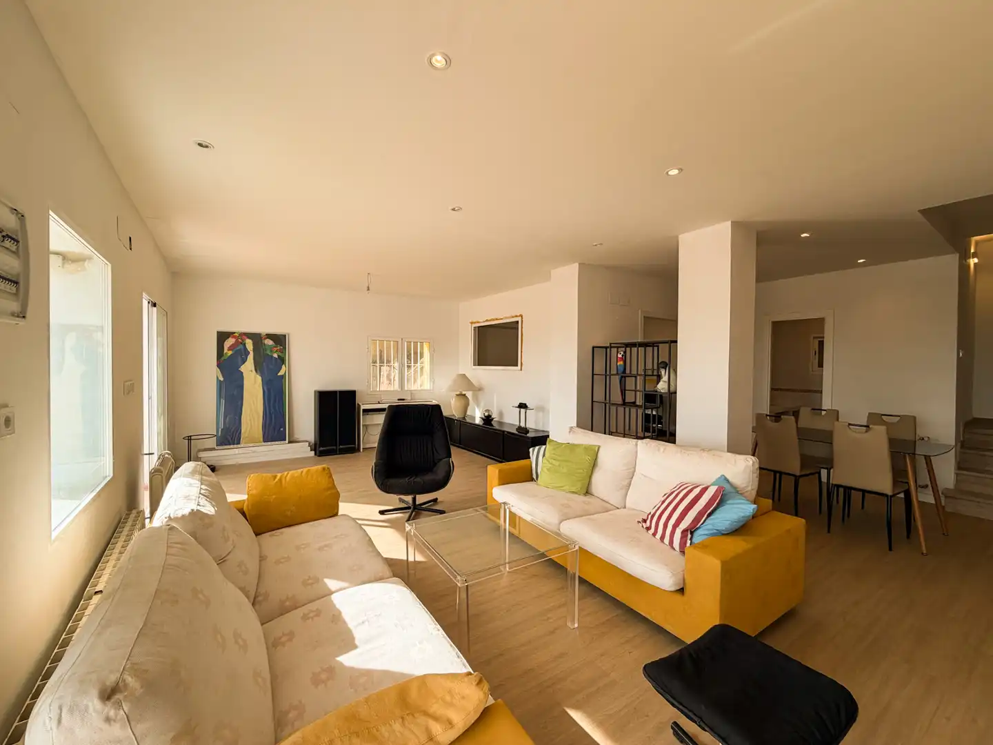 Wohnzimmer von Haus oder Chalet zum Verkauf in Gilet mit Heizung, Parkett und Terrasse