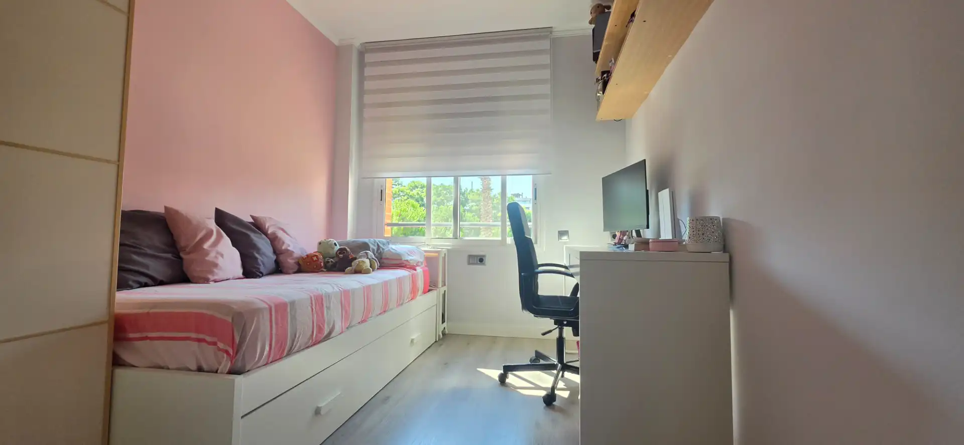 Schlafzimmer von Wohnung zum Verkauf in Sant Adrià de Besòs mit Klimaanlage, Heizung und Parkett