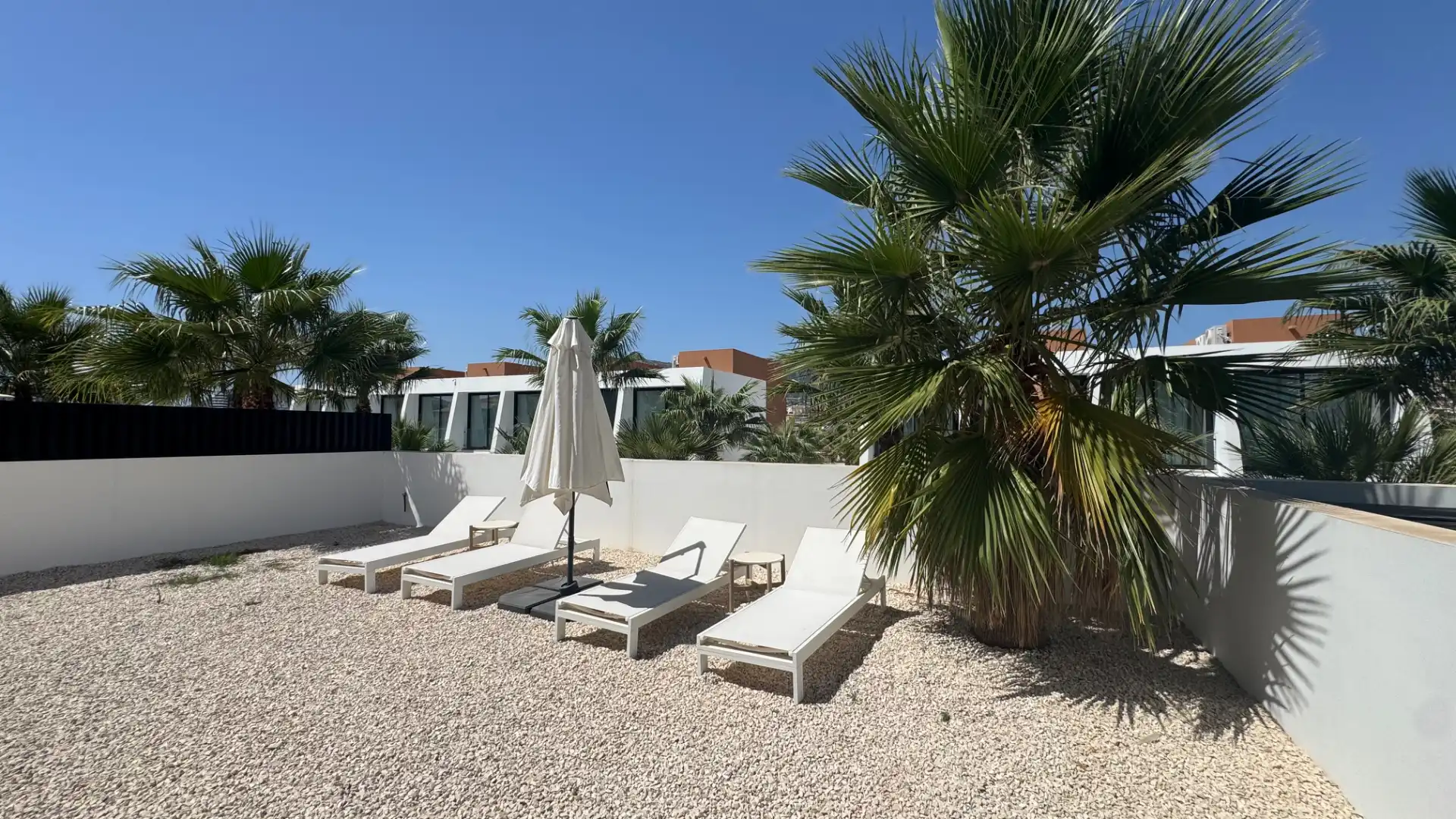 Terraza de Casa adosada de alquiler en Calpe / Calp con Aire acondicionado, Jardín privado y Terraza