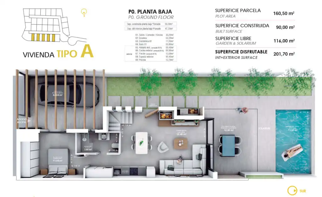 Adossat amb piscina en venda a N/A, imagen 27