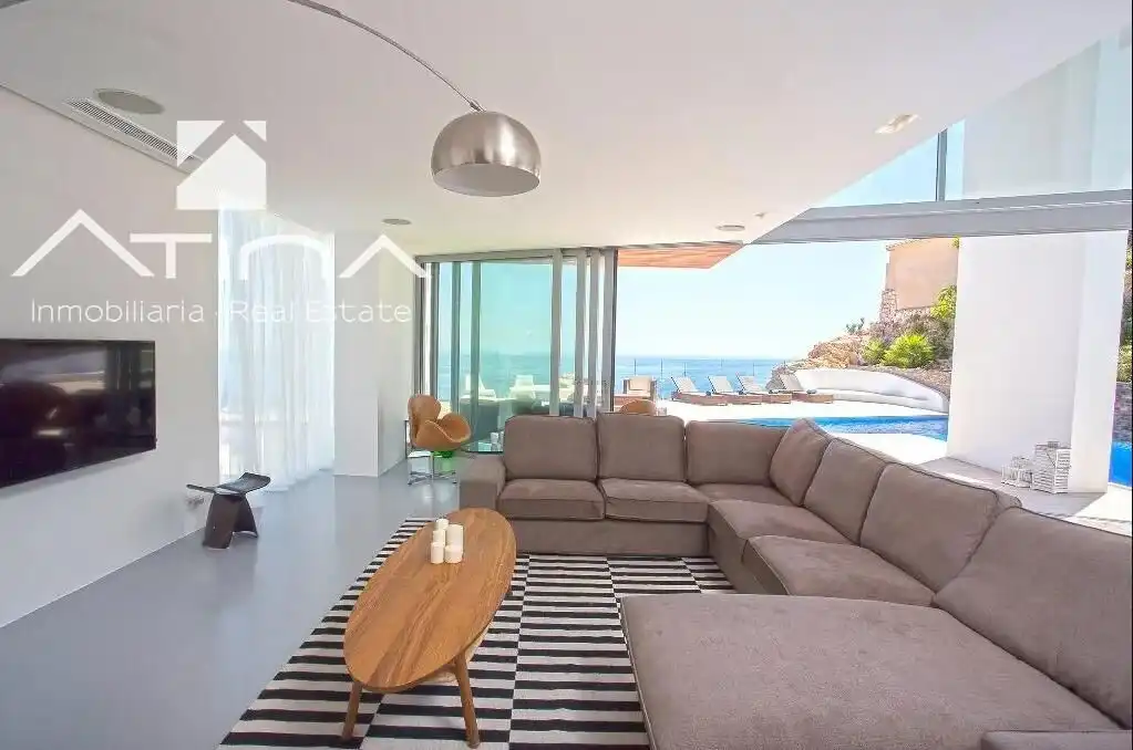 Sala d'estar de Casa o xalet en venda en Jávea / Xàbia amb Aire condicionat, Calefacció i Jardí privat
