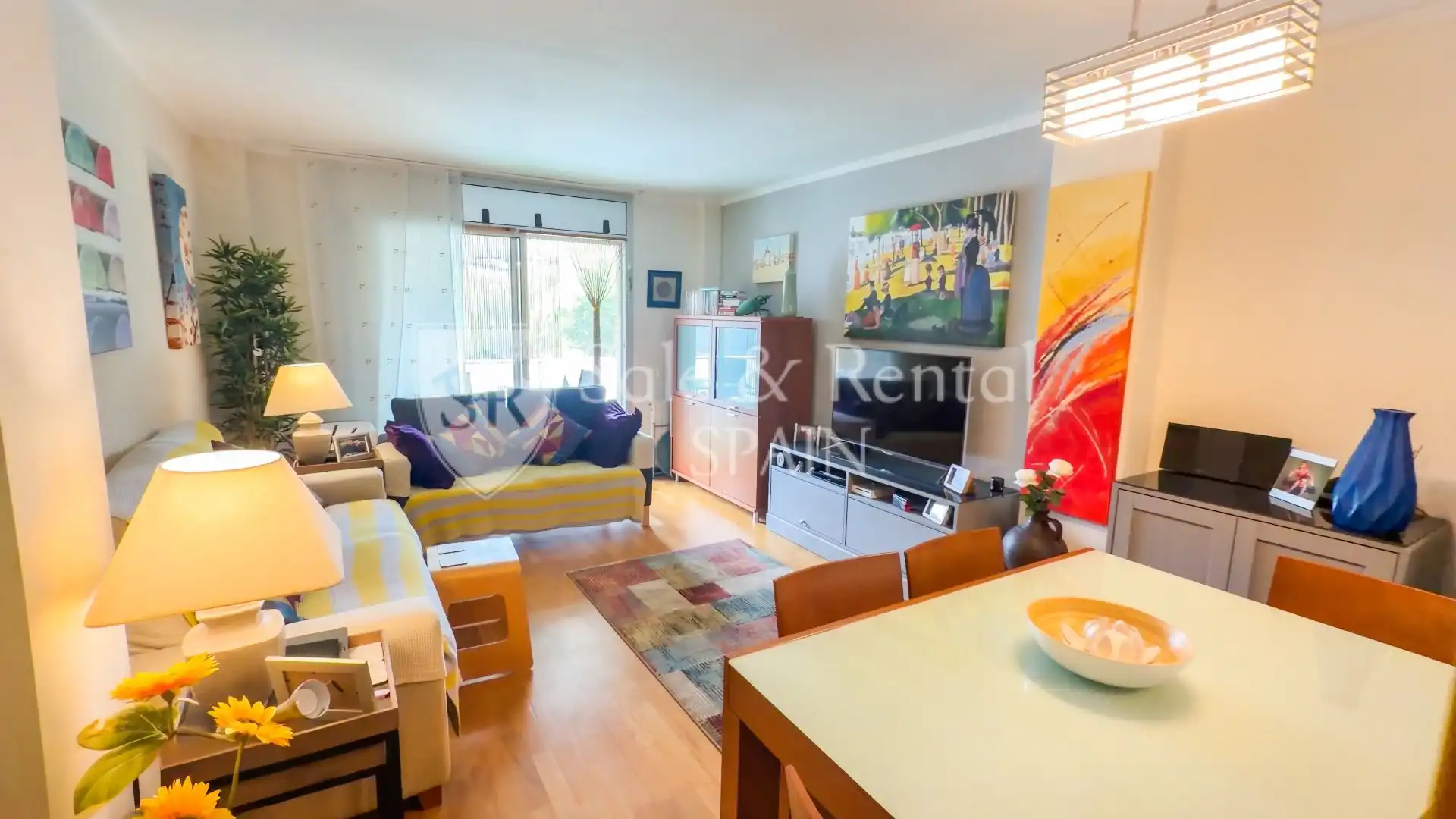 Wohnzimmer von Wohnung zum Verkauf in Tossa de Mar mit Klimaanlage, Heizung und Terrasse