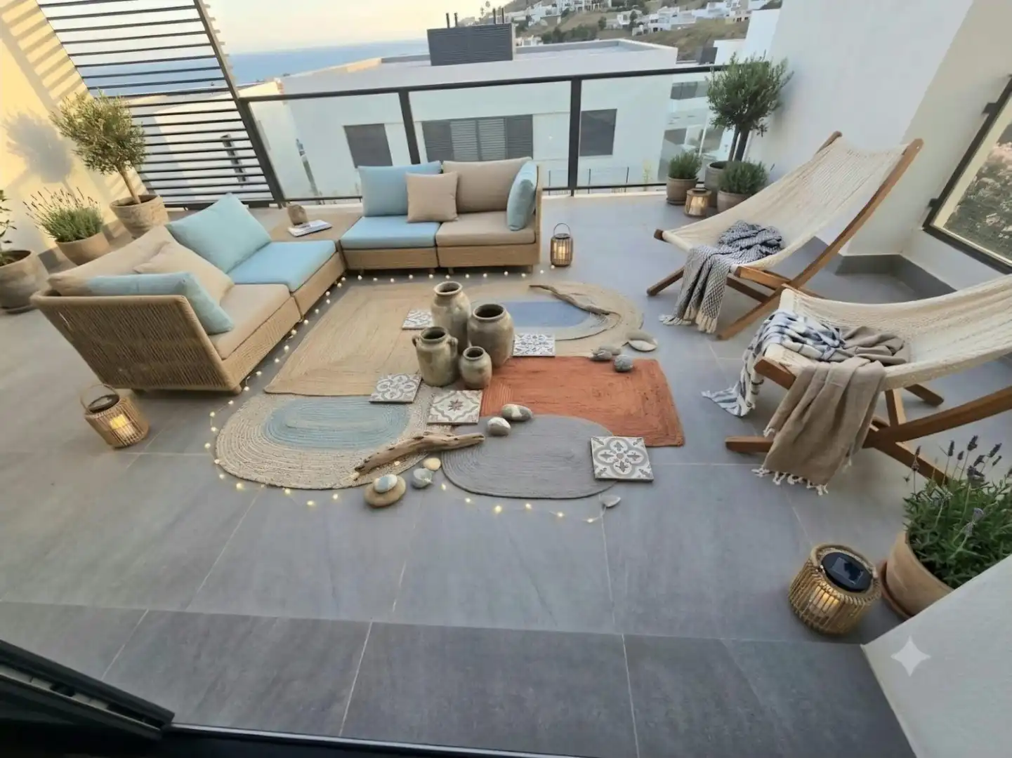 Terrassa de Casa o xalet en venda en Mijas amb Aire condicionat, Terrassa i Piscina comunitària