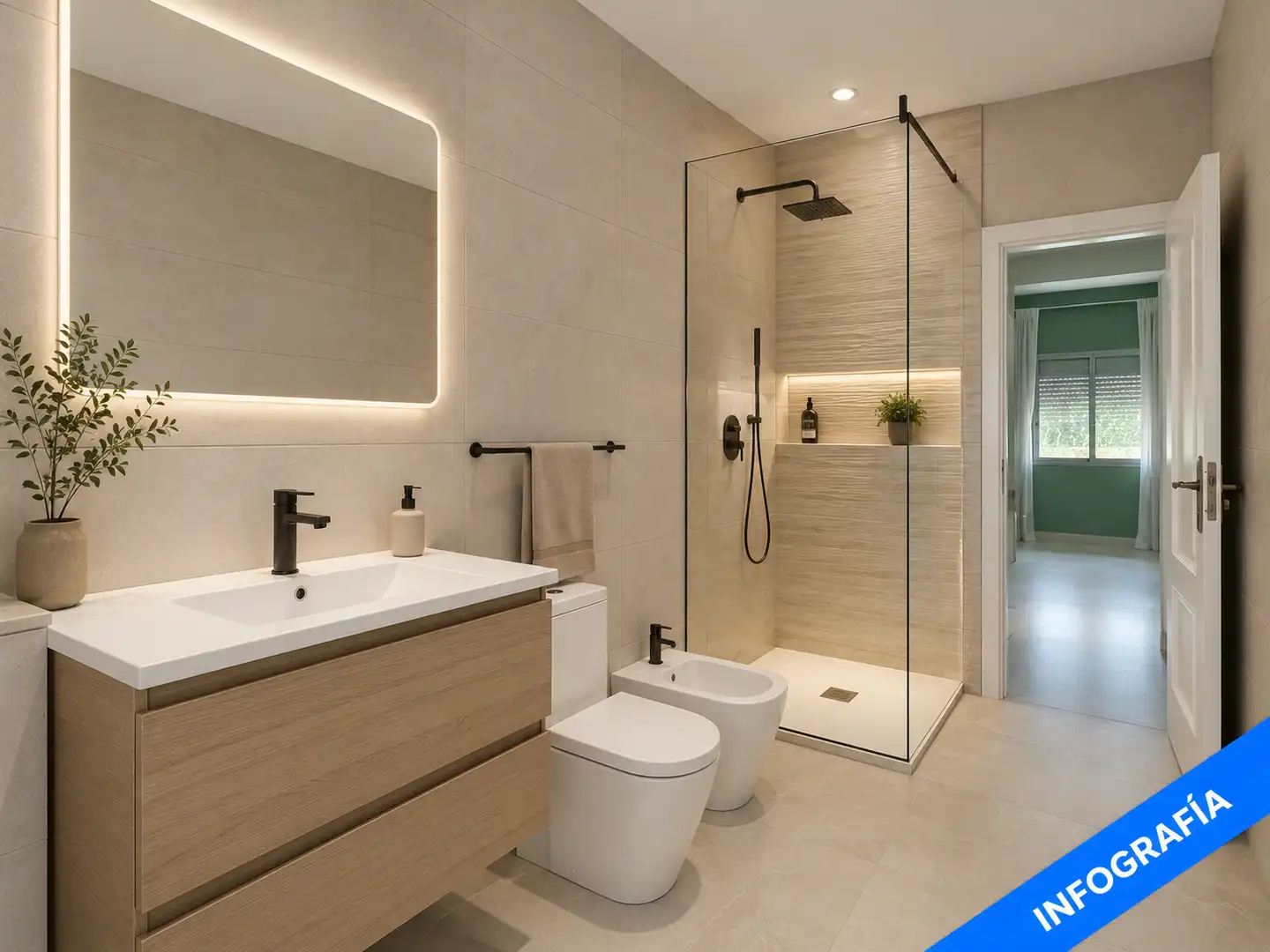 Baño de Piso en venta en Madrid con Calefacción y Terraza