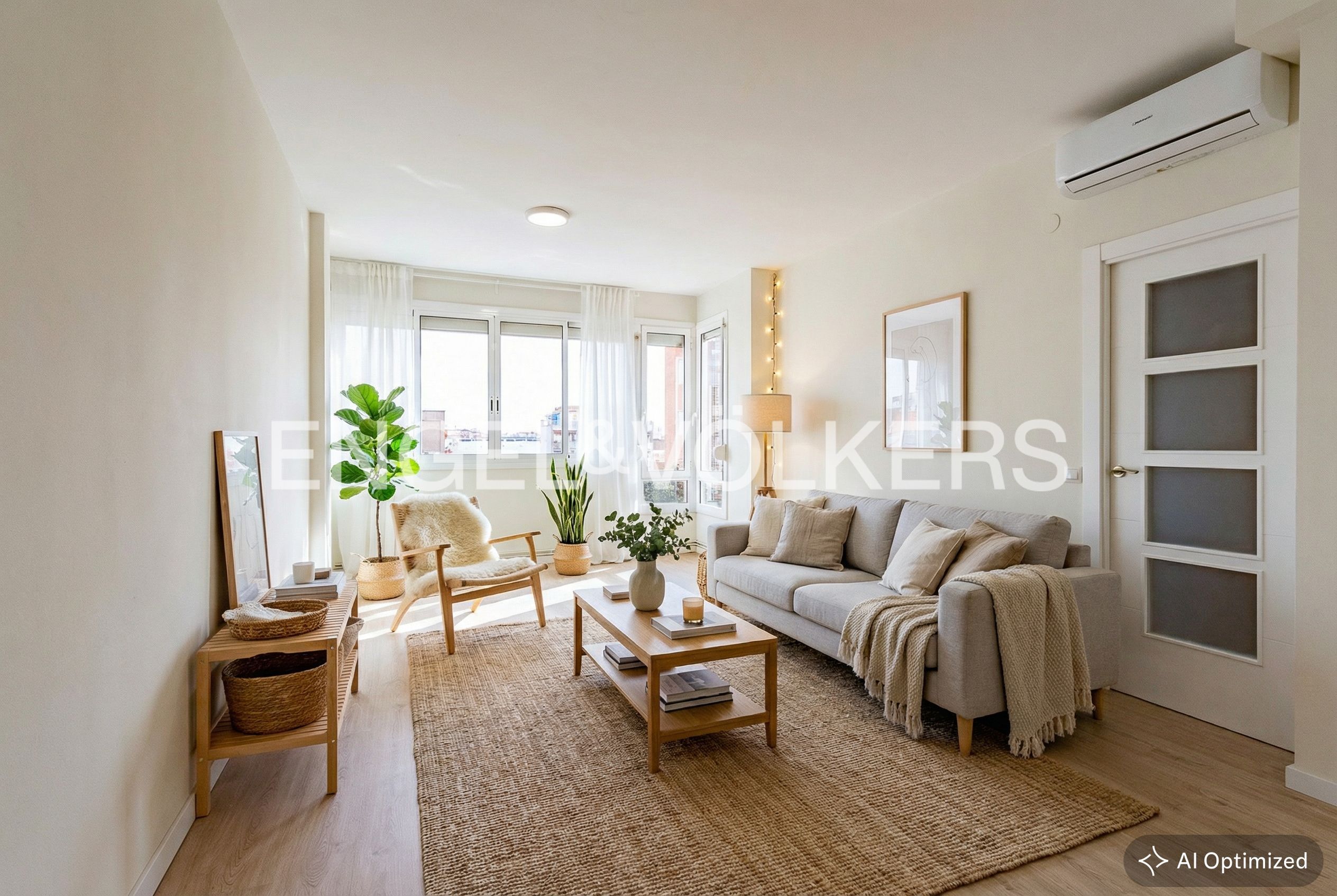 Sala d'estar de Apartament en venda en  Barcelona Capital amb Aire condicionat, Calefacció i Parquet