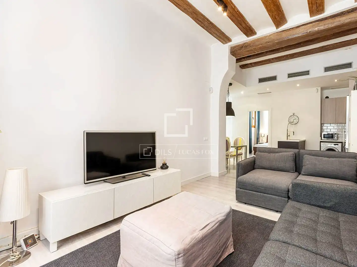 Sala de estar de Piso en venta en Barcelona con Aire acondicionado, Calefacción y Amueblado