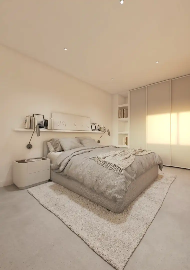 Schlafzimmer von Einfamilien-Reihenhaus zum Verkauf in El Vendrell mit Klimaanlage, Heizung und Privatgarten