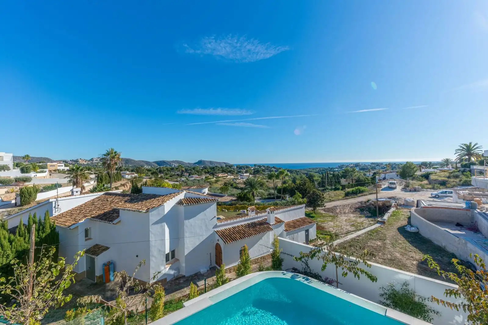 Piscina de Casa o chalet en venta en Moraira con Aire acondicionado, Calefacción y Jardín privado