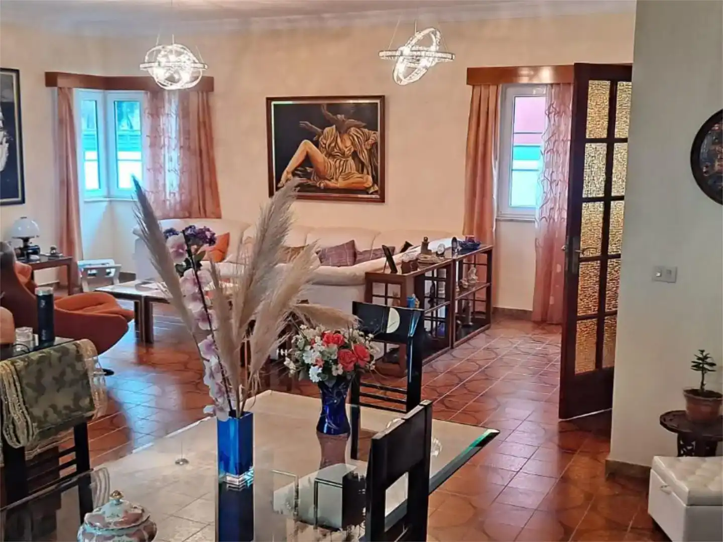 Sala d'estar de Pis en venda en Las Palmas de Gran Canaria amb Aire condicionat, Jardí privat i Parquet