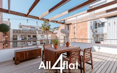 Exterior view of Attic to rent in  Barcelona Capital  with Air Conditioner, Parquet flooring and Terrace