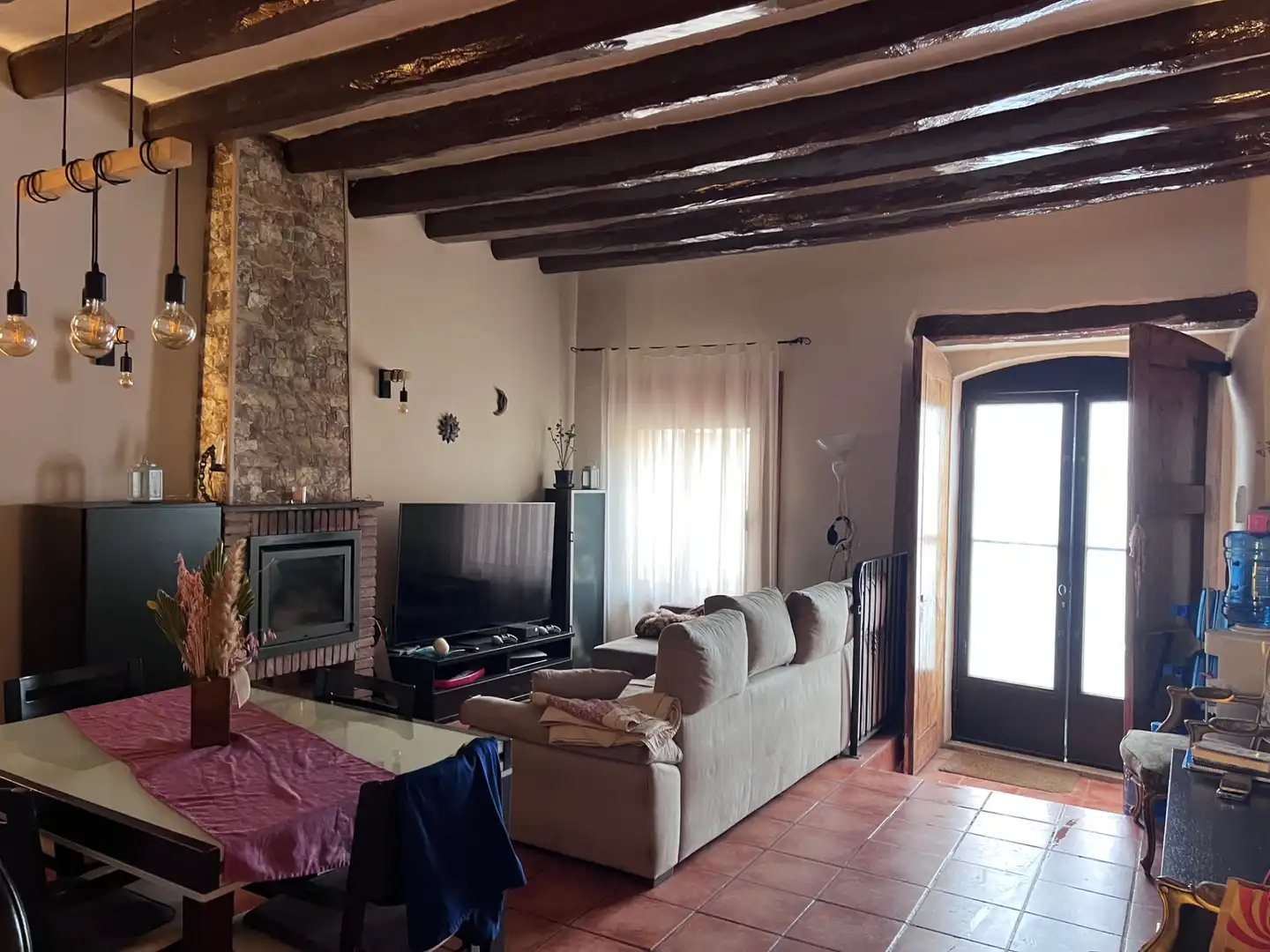 Wohnzimmer von Haus oder Chalet zum Verkauf in Vilassar de Dalt mit Terrasse und Ofen