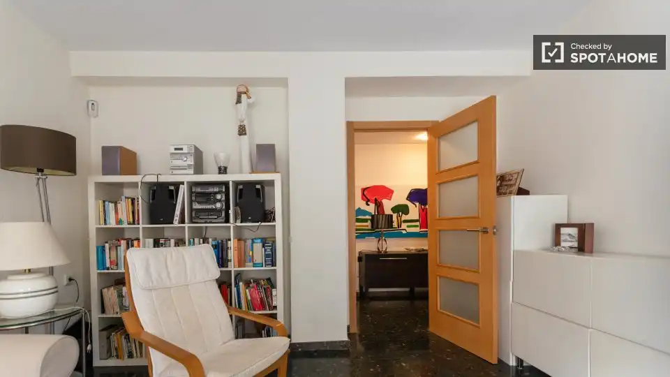 Sala de estar de Piso de alquiler en Valencia con Aire acondicionado, Calefacción y Amueblado