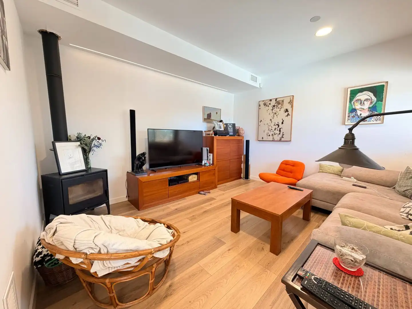 Living room of Houses for sale in Vinyols i els Arcs  with Air Conditioner, Heating and Terrace