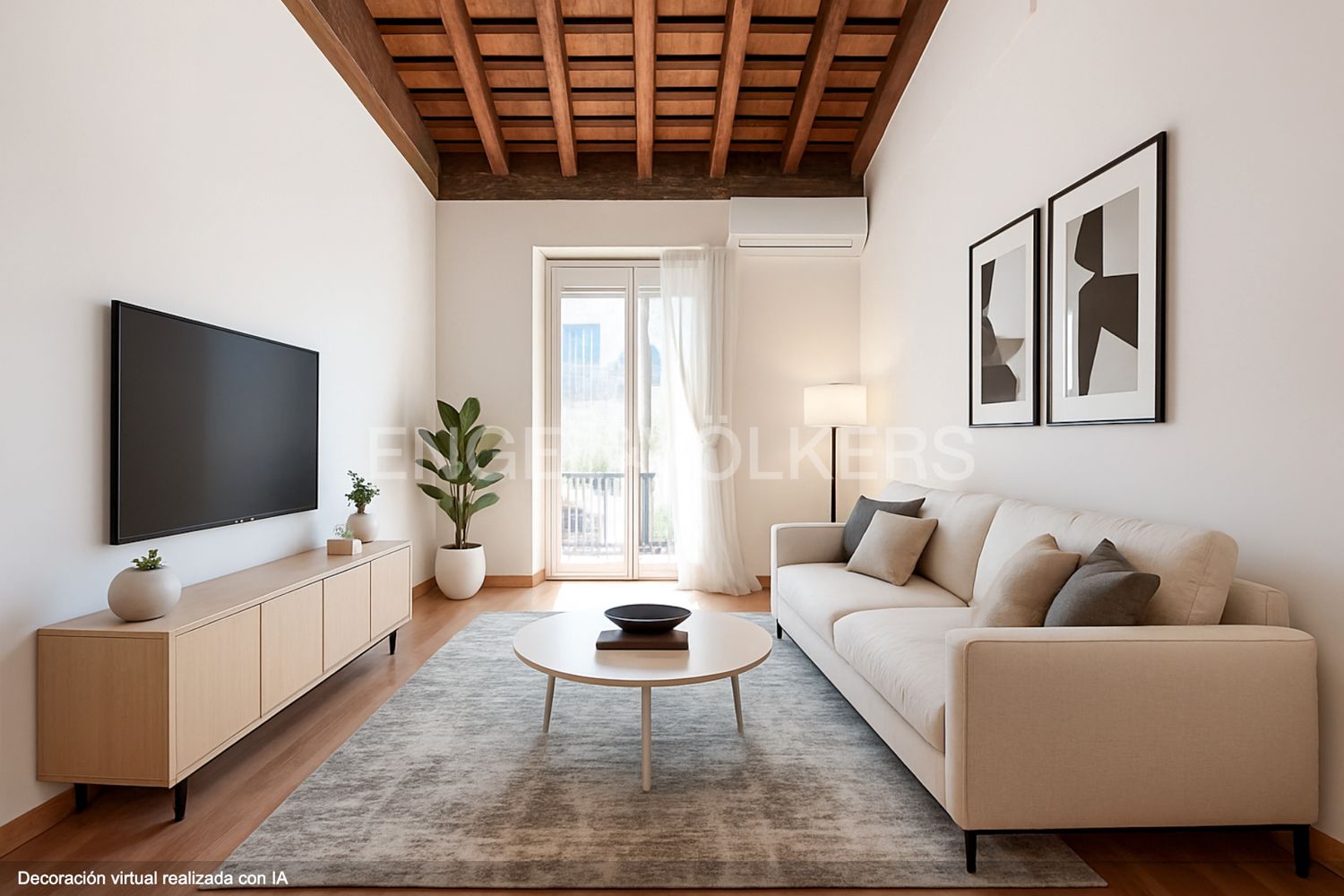 Living room of Apartment for sale in  Valencia Capital  with Air Conditioner, Heating and Balcony