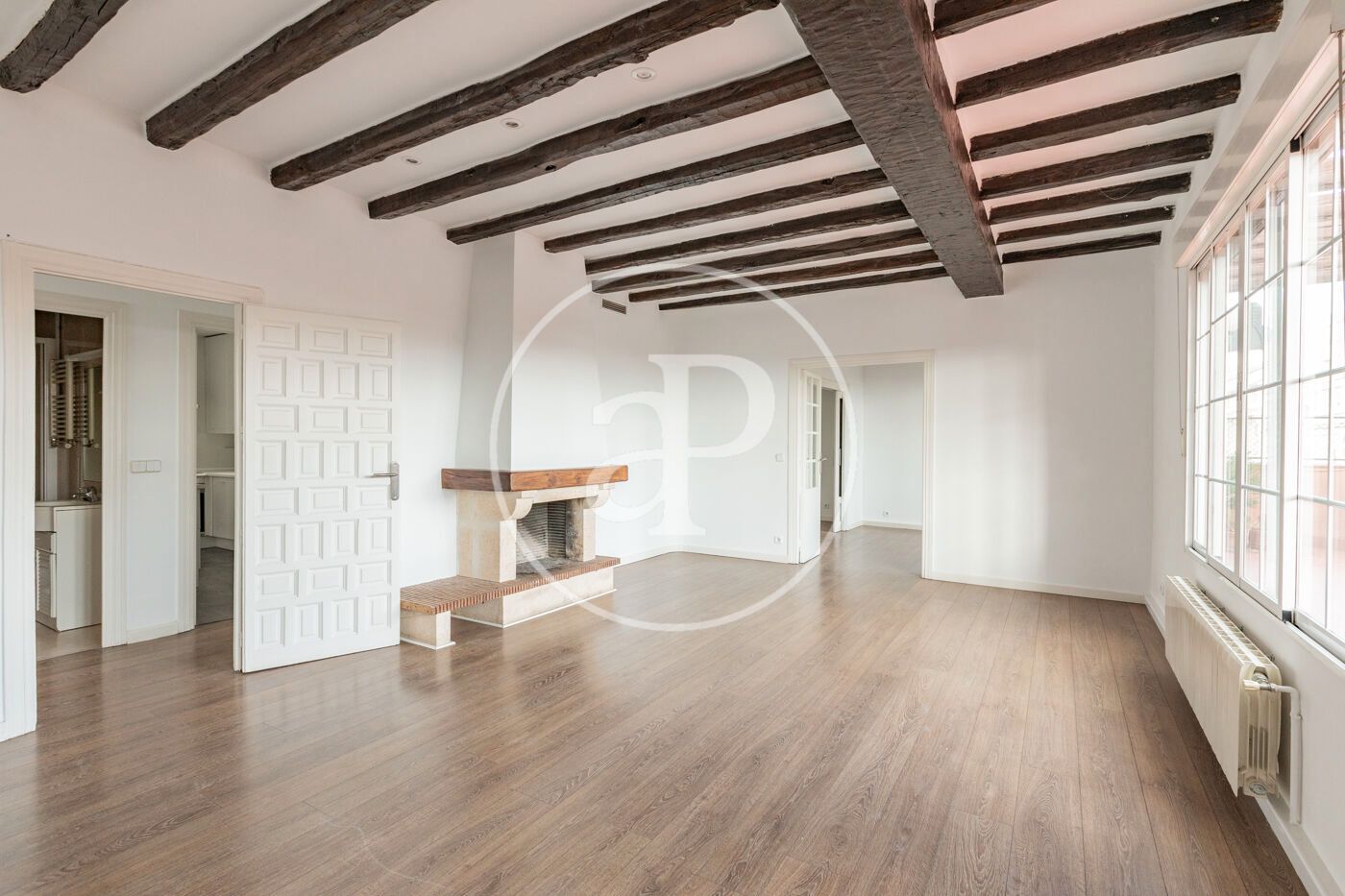 Sala d'estar de Àtic de lloguer en  Madrid Capital amb Aire condicionat, Calefacció i Terrassa