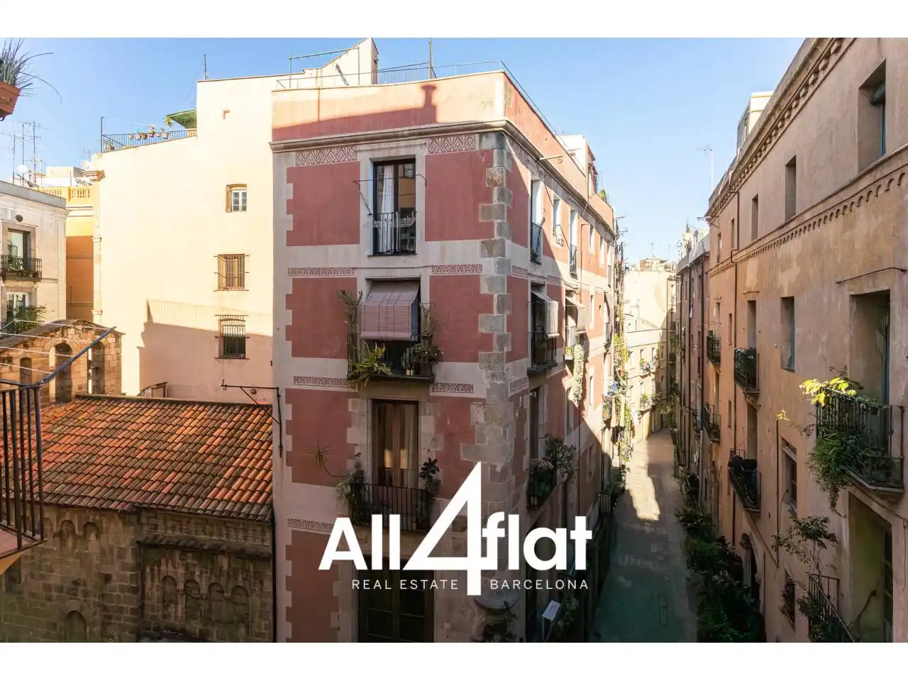 Außenansicht von Wohnung zum Verkauf in Barcelona mit Klimaanlage, Parkett und Möbliert