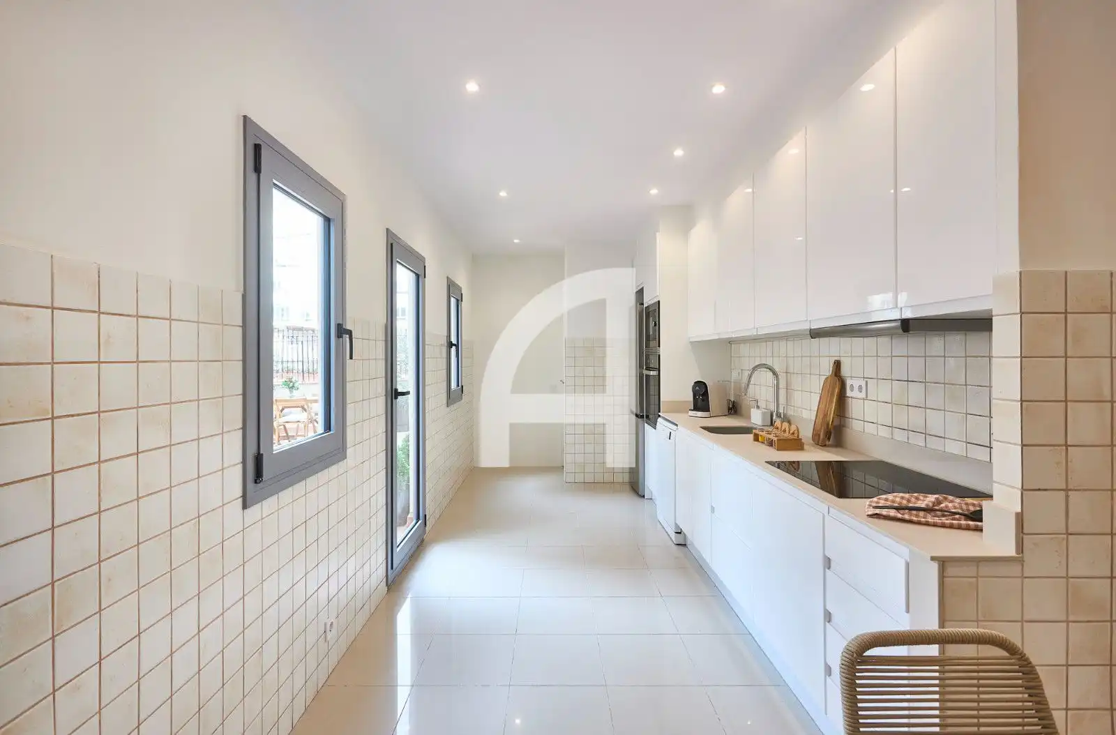 Küche von Wohnung zur Miete in Barcelona mit Klimaanlage, Heizung und Parkett