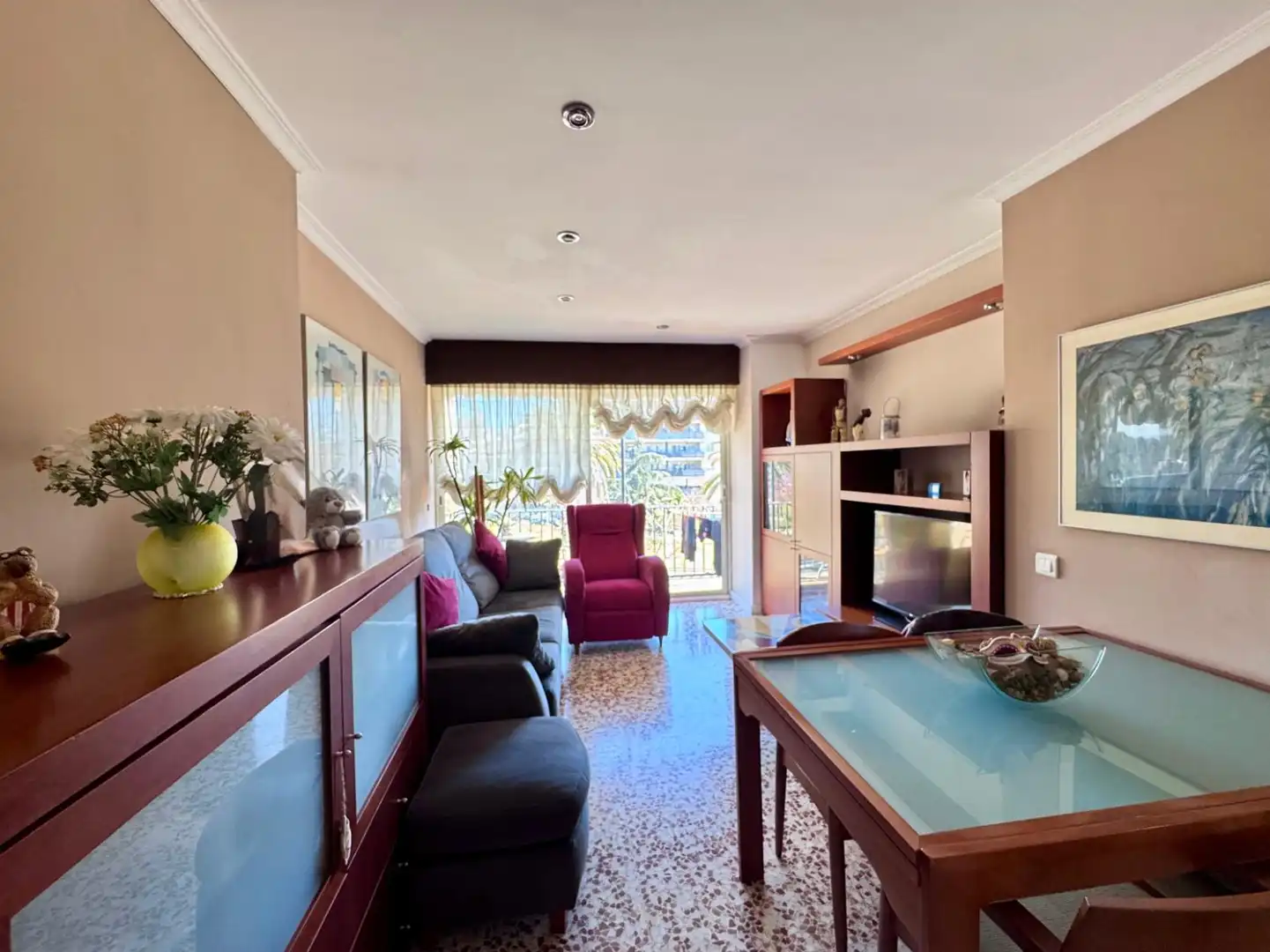 Sala de estar de Piso en venta en Mataró con Terraza y Balcón