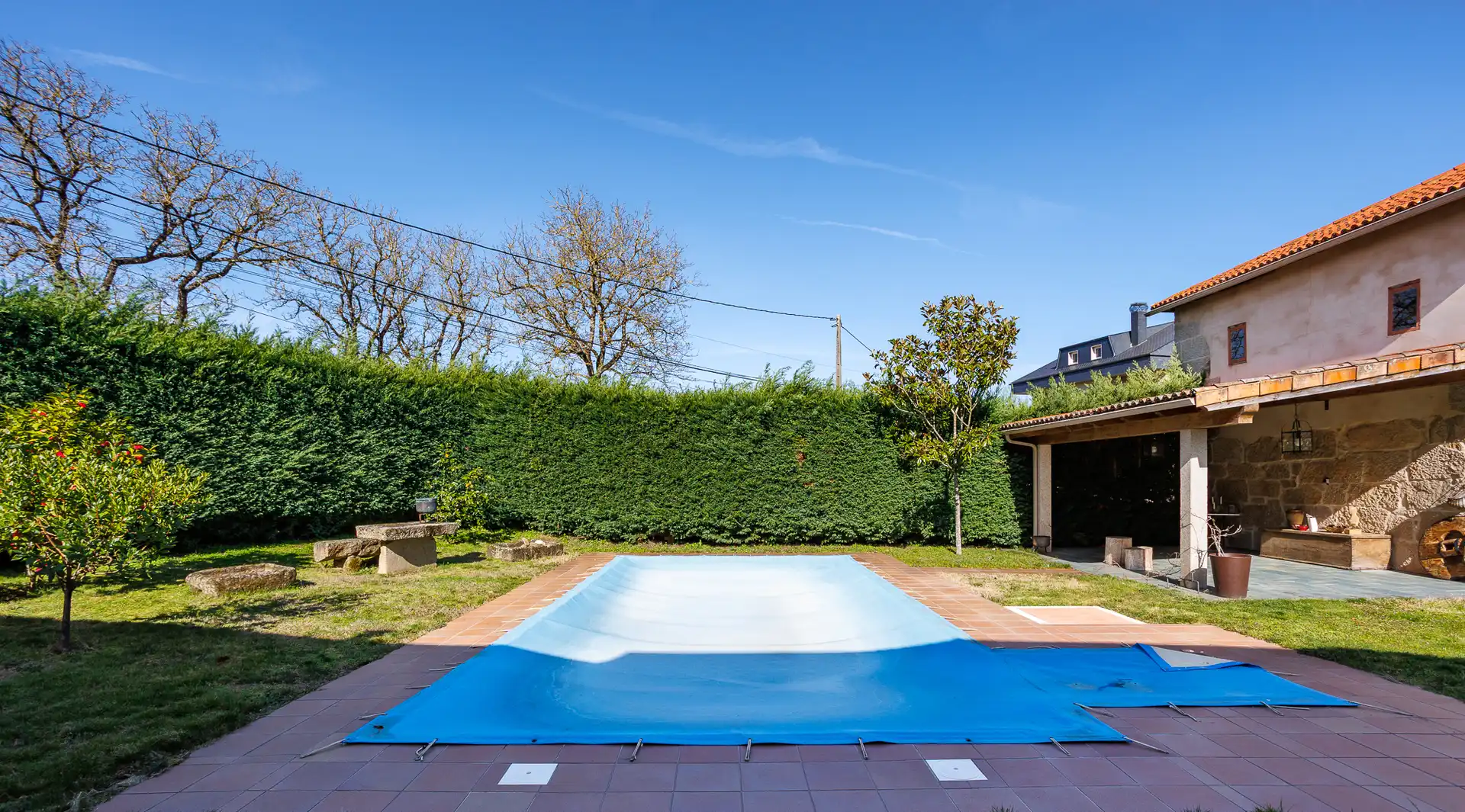 Piscina de Finca rústica en venta en Vilar de Barrio con Piscina