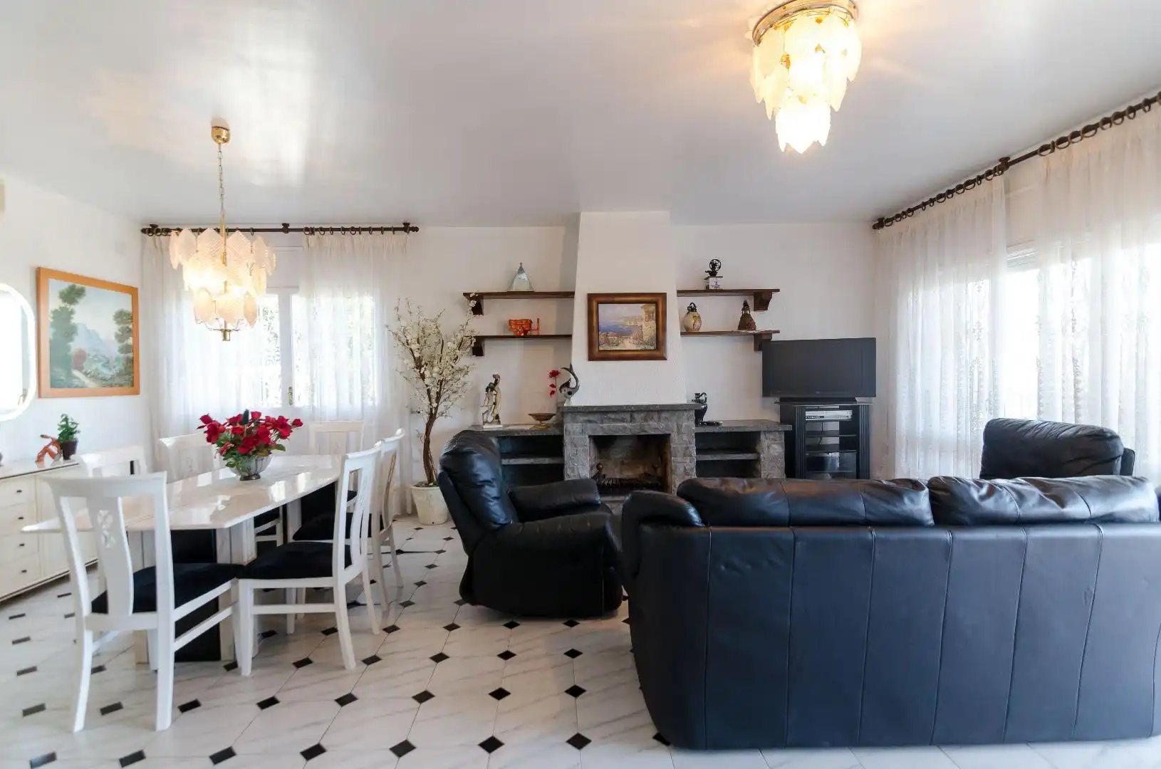 Sala de estar de Casa o chalet en venta en Lloret de Mar con Piscina y Horno
