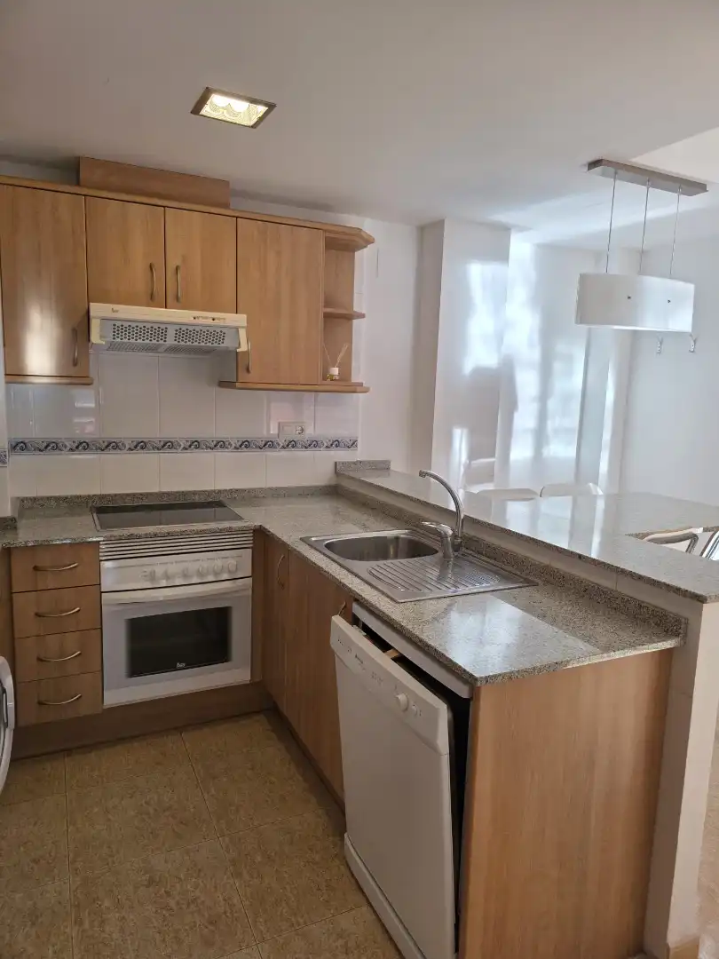 Kitchen of Flat for rent in Canet d'En Berenguer  with Air Conditioner, Furnished and Oven