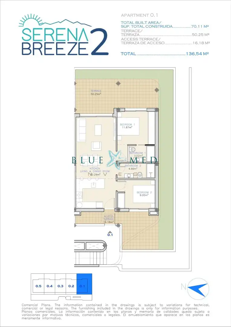 Penthouse with terrace for sale in serena golf, imagen 13