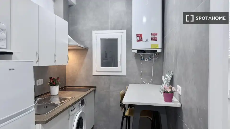 Kitchen of Flat for rent in Madrid  with Air Conditioner, Heating and Furnished