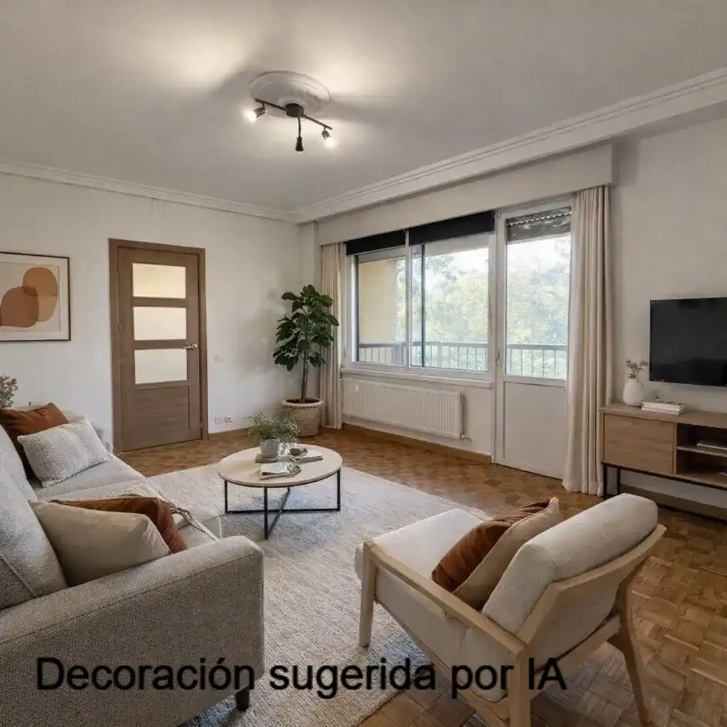 Wohnzimmer von Wohnung zum Verkauf in Barañáin / Barañain mit Heizung und Balkon