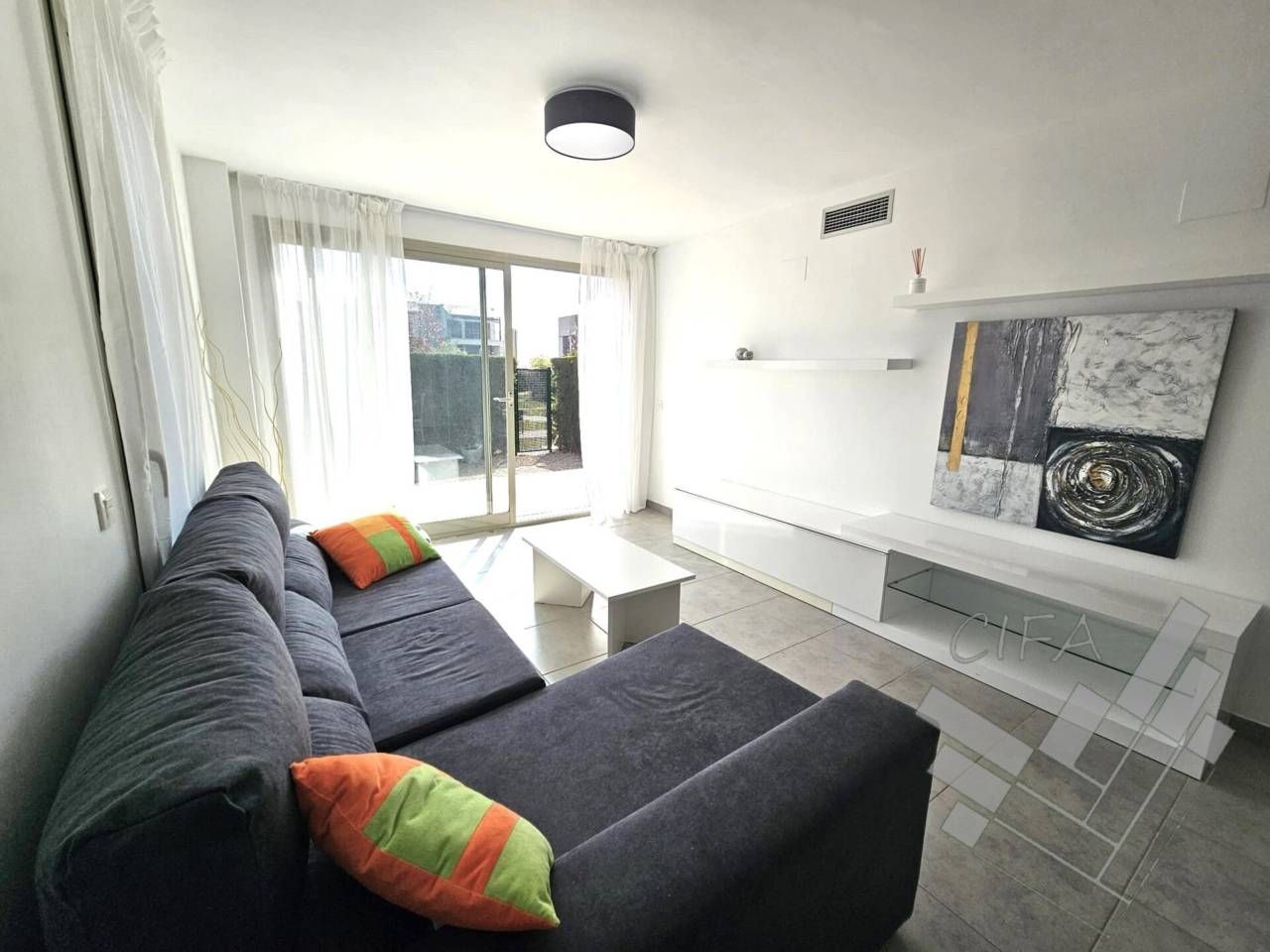 Sala d'estar de Apartament de lloguer en San Jorge / Sant Jordi amb Aire condicionat, Moblat i Piscina comunitària