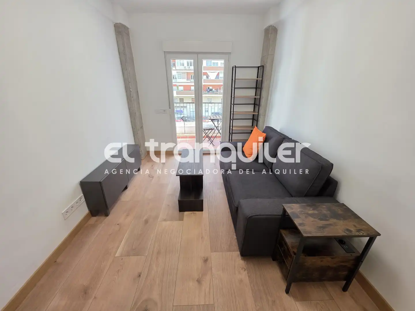 Wohnzimmer von Wohnung zur Miete in Madrid mit Klimaanlage, Terrasse und Möbliert