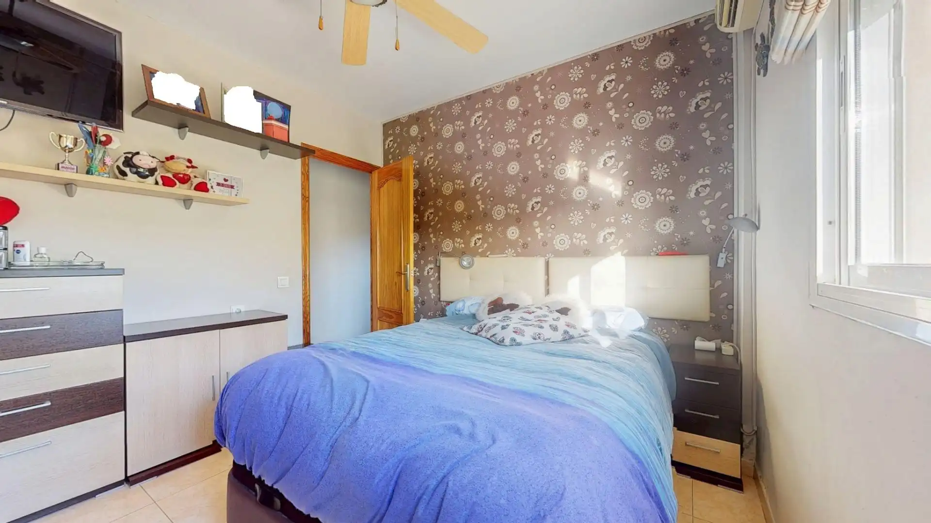 Bedroom of Flat for sale in Huércal de Almería  with Air Conditioner and Community pool
