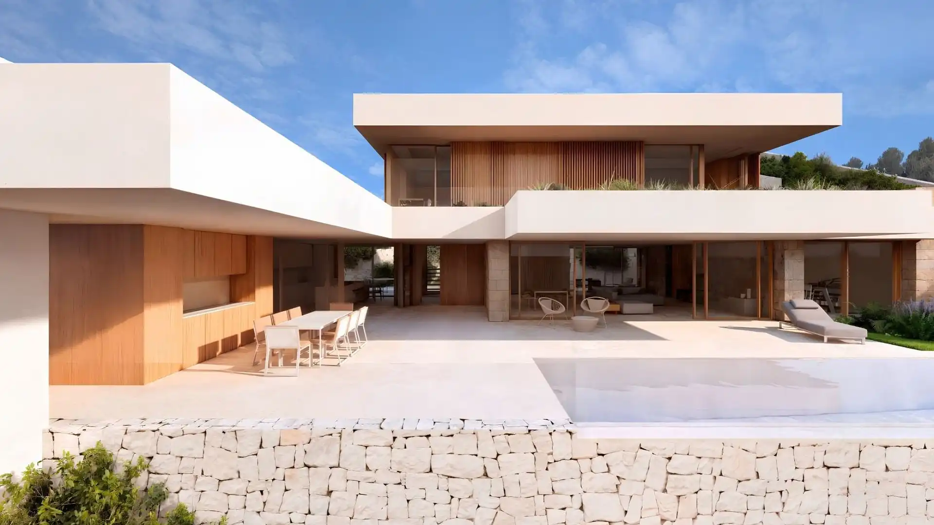 Vista exterior de Casa o chalet en venta en Jávea / Xàbia con Jardín privado, Terraza y Piscina