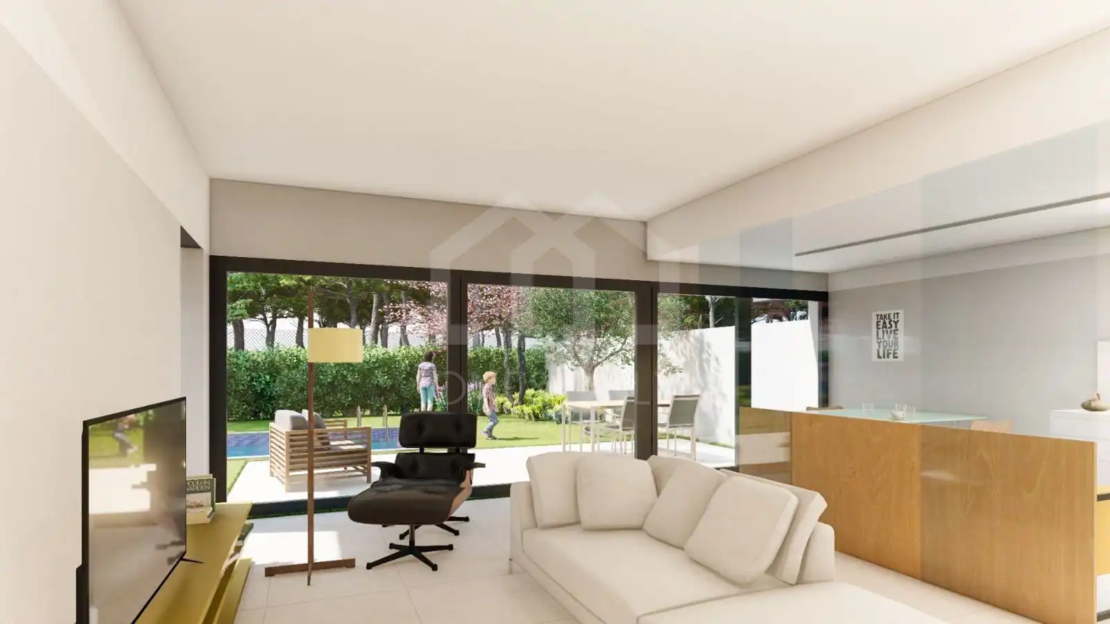 Sala d'estar de Casa o xalet en venda en Cambrils amb Aire condicionat, Calefacció i Jardí privat