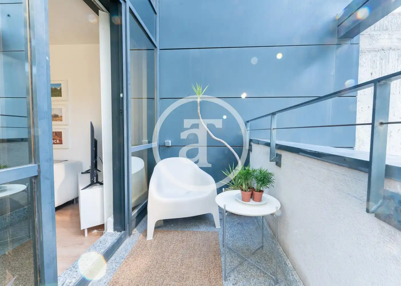 Balcony of Duplexes for rent in Madrid  with Air Conditioner, Heating and Furnished