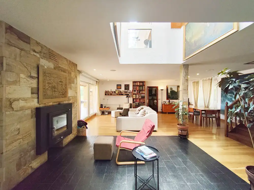 Sala de estar de Casa o chalet en venta en Guadarrama con Calefacción, Jardín privado y Parquet